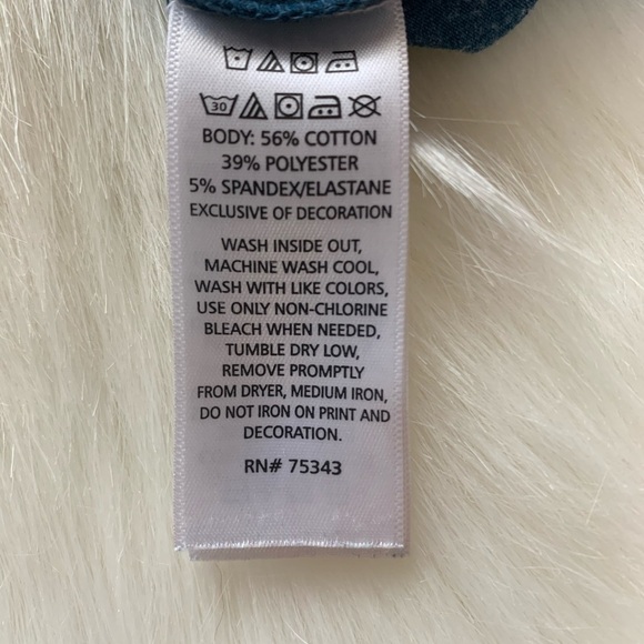 APHORISM Girls Patch Dress Denim Blue - Picture 6 of 6